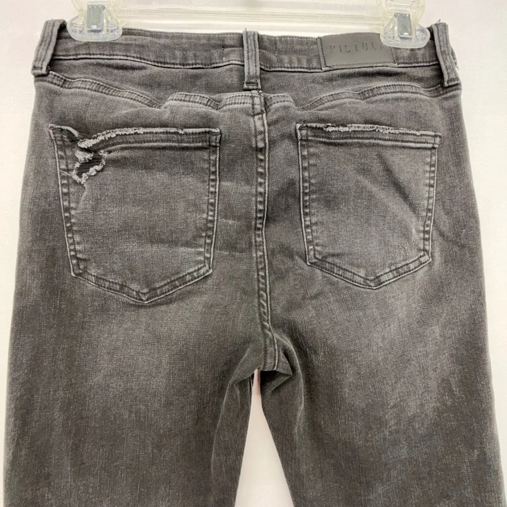 Pistola Skinny Jeans Womens 27 Faded Black Distressed P6034EFB-HLM Denim Pants